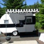 Small White Trailer With Canvas Canopy