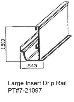 Large RV Insert Drip Rail PT#7-21097