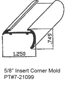 5/8" Insert Corner RV Mold & Trim PT#7-21099