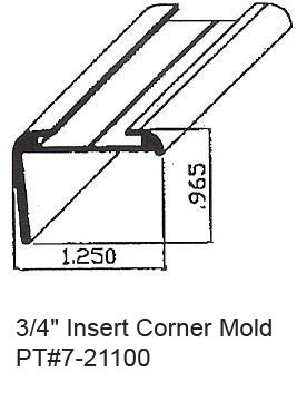 3/4" Insert Corner RV Mold & Trim PT#7-21100