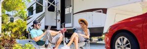 Millenial Couple Outside an RV