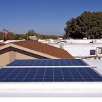 Solar panel installation on RV